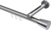 10214645-103312 Innenlauf Gardinenstange Aluminium / Metall 20 mm Ø SITENO - Sitra Silbergrau / Chrom
