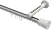 10214645-XX3332 Innenlauf Gardinenstange Aluminium / Metall 20 mm Ø SITENO - Sitra Silbergrau / Weiß