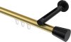 10214645-XX3829 Innenlauf Gardinenstange Aluminium / Metall 20 mm Ø SITENO - Sitra Messing-Optik / Schwarz