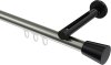10214645-XX3929 Innenlauf Gardinenstange Aluminium / Metall 20 mm Ø SITENO - Sitra Edelstahl-Optik / Schwarz