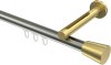 10214645-XX3938 Innenlauf Gardinenstange Edelstahl-Optik / Messing-Optik 20 mm Ø SITENO - Sitra