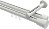 10214646-XX32 Innenlauf Gardinenstange Aluminium / Metall 20 mm Ø 2-läufig SITENO - Sitra Weiß