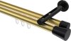 10214646-XX3829 Innenlauf Gardinenstange Aluminium / Metall 20 mm Ø 2-läufig SITENO - Sitra Messing-Optik / Schwarz