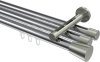 10214647-XX1239 Innenlauf Gardinenstange Aluminium / Metall 20 mm Ø 3-läufig SITENO - Sitra Chrom / Edelstahl-Optik