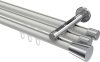 10214647-XX3212 Innenlauf Gardinenstange Aluminium / Metall 20 mm Ø 3-läufig SITENO - Sitra Weiß / Chrom