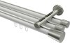 10214647-103239 Innenlauf Gardinenstange Aluminium / Metall 20 mm Ø 3-läufig SITENO - Sitra Weiß / Edelstahl-Optik