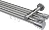 10214647-XX3312 Innenlauf Gardinenstange Aluminium / Metall 20 mm Ø 3-läufig SITENO - Sitra Silbergrau / Chrom