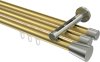 10214647-XX3839 Innenlauf Gardinenstange Messing-Optik / Edelstahl-Optik 20 mm Ø 3-läufig SITENO - Sitra