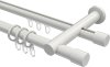 10223112-1032 Rundrohr-Innenlauf Gardinenstange Aluminium / Metall 20 mm Ø 2-läufig PLATON - Santo Weiß