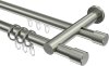 10223112-1039 Rundrohr-Innenlauf Gardinenstange Edelstahl-Optik 20 mm Ø 2-läufig PLATON - Santo