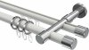 10223126-XX3212 Rundrohr-Innenlauf Gardinenstange Aluminium / Metall 20 mm Ø 2-läufig PRESTIGE - Santo Weiß / Chrom