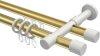 10223126-XX3832 Rundrohr-Innenlauf Gardinenstange Aluminium / Metall 20 mm Ø 2-läufig PRESTIGE - Santo Messing-Optik / Weiß