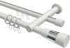 10223312-XX32 Rundrohr-Innenlauf Gardinenstange Aluminium / Metall 20 mm Ø 2-läufig PLATON - Tanara Weiß