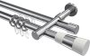 10223326-10123212 Rundrohr-Innenlauf Gardinenstange Aluminium / Metall 20 mm Ø 2-läufig PRESTIGE - Tanara Chrom