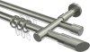 10223426-1039 Rundrohr-Innenlauf Gardinenstange Edelstahl-Optik 20 mm Ø 2-läufig PRESTIGE - Verano