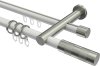 10223512-103239 Rundrohr-Innenlauf Gardinenstange Aluminium / Metall 20 mm Ø 2-läufig PLATON - Mavell Weiß / Edelstahl-Optik