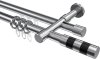 10223526-10121229 Rundrohr-Innenlauf Gardinenstange Aluminium / Metall 20 mm Ø 2-läufig PRESTIGE - Mavell Chrom