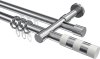 10223526-10123212 Rundrohr-Innenlauf Gardinenstange Aluminium / Metall 20 mm Ø 2-läufig PRESTIGE - Mavell Chrom