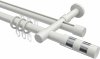 10223526-XX32 Rundrohr-Innenlauf Gardinenstange Aluminium / Metall 20 mm Ø 2-läufig PRESTIGE - Mavell Weiß