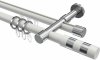 10223526-XX3212 Rundrohr-Innenlauf Gardinenstange Aluminium / Metall 20 mm Ø 2-läufig PRESTIGE - Mavell Weiß / Chrom