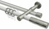 10223526-XX3239 Rundrohr-Innenlauf Gardinenstange Aluminium / Metall 20 mm Ø 2-läufig PRESTIGE - Mavell Weiß / Edelstahl-Optik