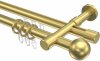 10223626-XX38 Rundrohr-Innenlauf Gardinenstange Messing-Optik 20 mm Ø 2-läufig PRESTIGE - Luino
