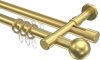 10223626-1038 Rundrohr-Innenlauf Gardinenstange Messing-Optik 20 mm Ø 2-läufig PRESTIGE - Luino