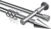 10223726-1012 Rundrohr-Innenlauf Gardinenstange Aluminium / Metall 20 mm Ø 2-läufig PRESTIGE - Savio Chrom
