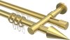 10223726-1038 Rundrohr-Innenlauf Gardinenstange Messing-Optik 20 mm Ø 2-läufig PRESTIGE - Savio