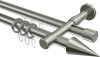 10223726-1039 Rundrohr-Innenlauf Gardinenstange Edelstahl-Optik 20 mm Ø 2-läufig PRESTIGE - Savio