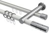 10223812-103212 Rundrohr-Innenlauf Gardinenstange Aluminium / Metall 20 mm Ø 2-läufig PLATON - Elanto Weiß / Chrom