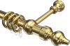 10280302-1013 Gardinenstange Metall / Kunststoff 28 mm Ø CLASSIC - Rondo Messing-farbig