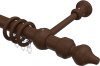 10280302-1019 Gardinenstange Holz 28 mm Ø CLASSIC - Rondo Nussbaum lackiert