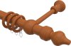 10280302-1022 Gardinenstange Holz 28 mm Ø CLASSIC - Rondo Kirschbaum lackiert
