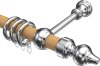 10280302-103012 Gardinenstange Holz 28 mm Ø CLASSIC - Rondo Buche lackiert / Chrom