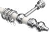 10280302-103212 Gardinenstange Holz 28 mm Ø CLASSIC - Rondo Weiß / Chrom