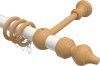 10280302-103230 Gardinenstange Holz 28 mm Ø CLASSIC - Rondo Weiß / Buche lackiert