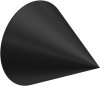 1113131-0228 Endstücke Cone (Kegel) Schwarz für Gardinenstangen ausziehbar 16/13 mm Ø (2 Stück)