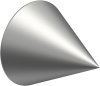 1113131-0233 Endstücke Cone (Kegel) Silbergrau für Gardinenstangen ausziehbar 16/13 mm Ø (2 Stück)
