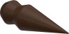 1116104-0219 Endstücke Doman (Doppelkegel) Nussbaum lackiert für Gardinenstangen 16 mm Ø (2 Stück)