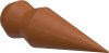 1116104-0222 Endstücke Doman (Doppelkegel) Kirschbaum lackiert für Gardinenstangen 16 mm Ø (2 Stück)