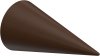 1116107-0219 Endstücke Holly (Kegel) Nussbaum lackiert für Gardinenstangen 16 mm Ø (2 Stück)