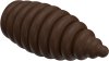 1116108-0219 Endstücke Asta (Rillenform) Nussbaum lackiert für Gardinenstangen 16 mm Ø (2 Stück)