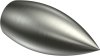 1116125-0239 Endstücke Poveda (Flamme) Edelstahl-Optik für Gardinenstangen 16 mm Ø (2 Stück)