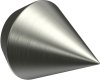 1116128-0239 Endstücke Castello (Doppelkegel) Edelstahl-Optik für Gardinenstangen 16 mm Ø (2 Stück)