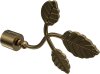 1116138-0295 Endstücke Alessia (Blatt) Messing Antik für Gardinenstangen 16 mm Ø (2 Stück)