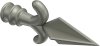1116141-0234 Endstücke Matteo (Pfeil) Chrom matt für Gardinenstangen 16 mm Ø (2 Stück)