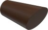 1120103-0219 Endstücke Bero (Konus / Schräge) Nussbaum lackiert für Gardinenstangen 20 mm Ø (2 Stück)