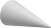 1120114-0232 Endstücke Siveo (Kegel) Weiß lackiert für Gardinenstangen 20 mm Ø (2 Stück)