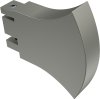 1120130-0239 Endstücke Conex (Rundung) Edelstahl-Optik für Innenlaufstangen 14x35 mm (2 Stück)